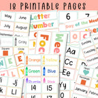 Preschool Focus Wall Printable Preschool Learning Flashcard Weekly Focus Kindergarten Homeschool Learning Board Classroom Educational Poster