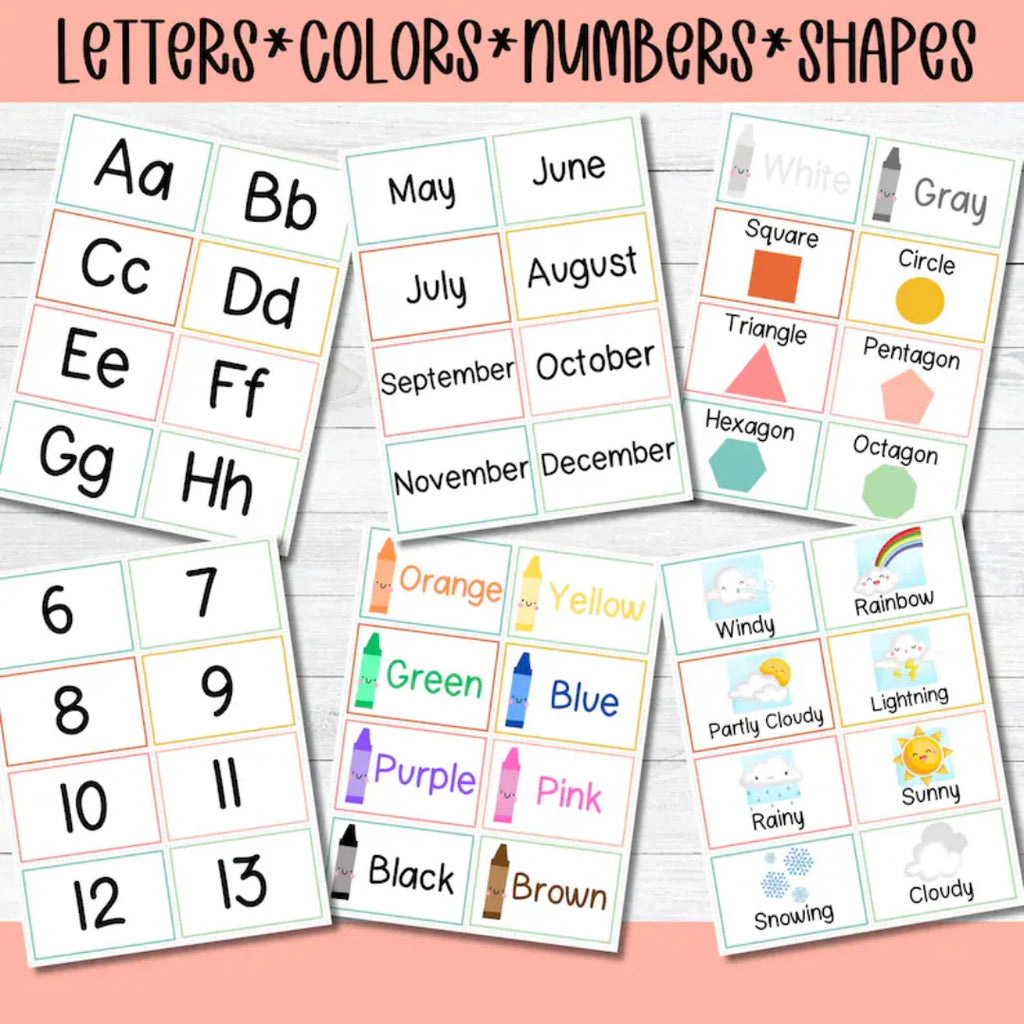 Preschool Focus Wall Printable Preschool Learning Flashcard Weekly Focus Kindergarten Homeschool Learning Board Classroom Educational Poster